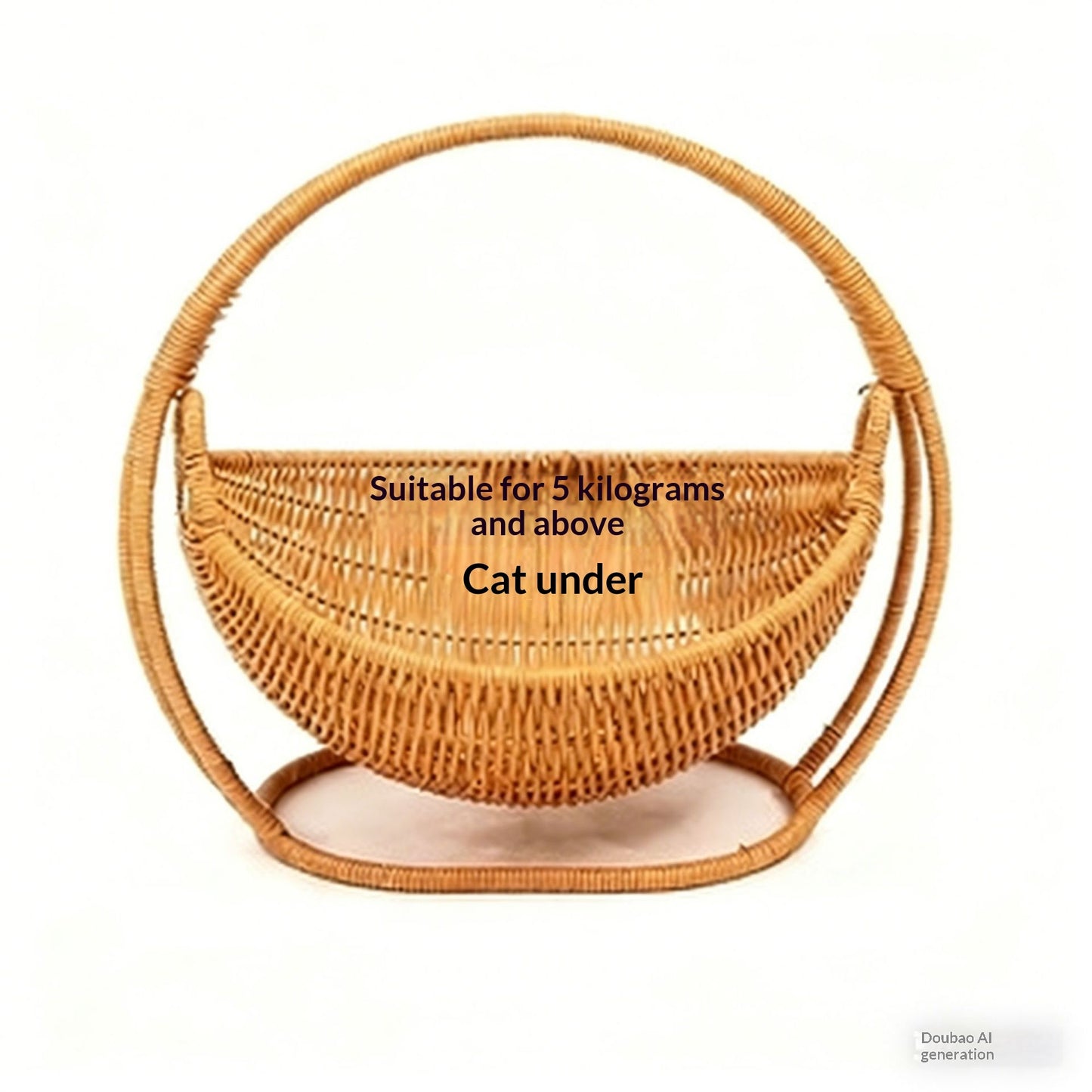 Woven Wicker Look Baby Cradle Handcrafted Cat Bed Cat Swing For Kittens