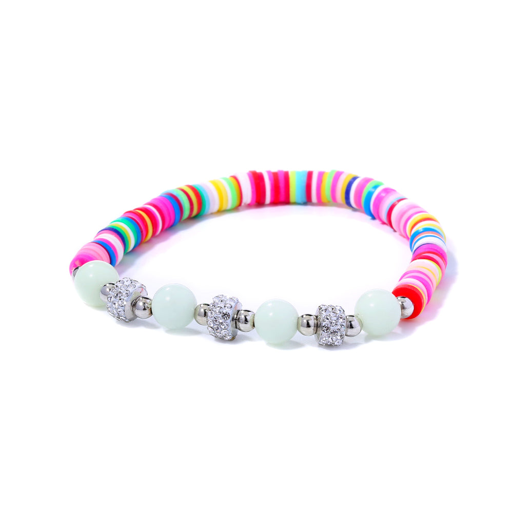 Colorful Soft Pottery Luminous Bead Bracelet
