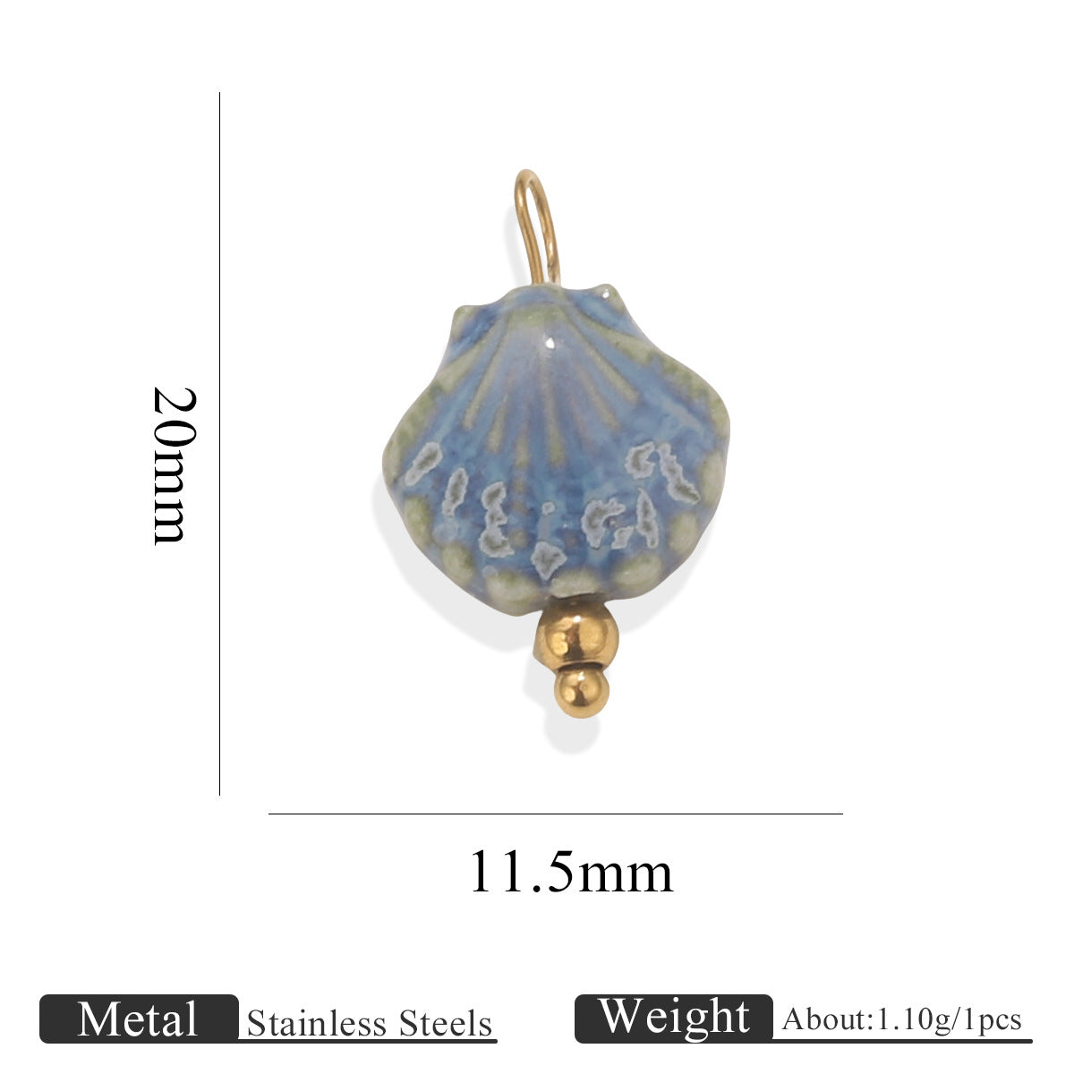 Fashion Vintage Pottery Shell Conch Pendant