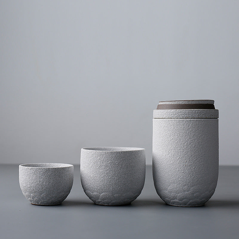 Concentric Kuai Ke Cup Portable Travel Kung Fu Tea Set Ceramic Black Pottery Water Cup Personal Office Tea Cup