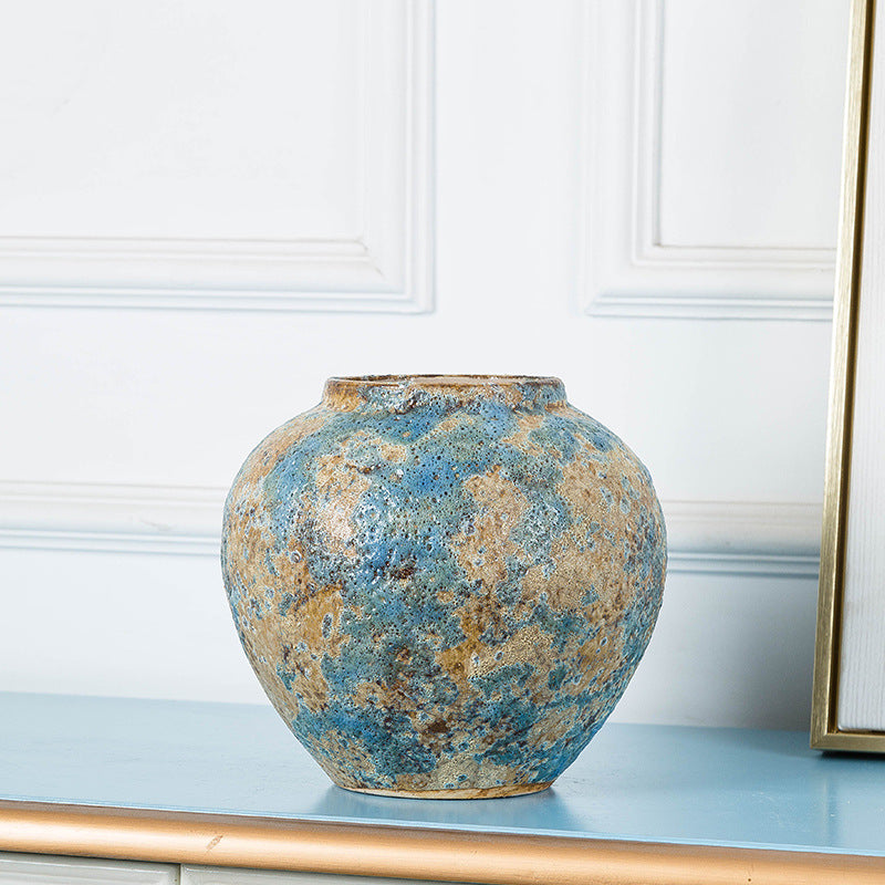 Coarse Pottery Jar Retro And Nostalgic Ceramic Vase