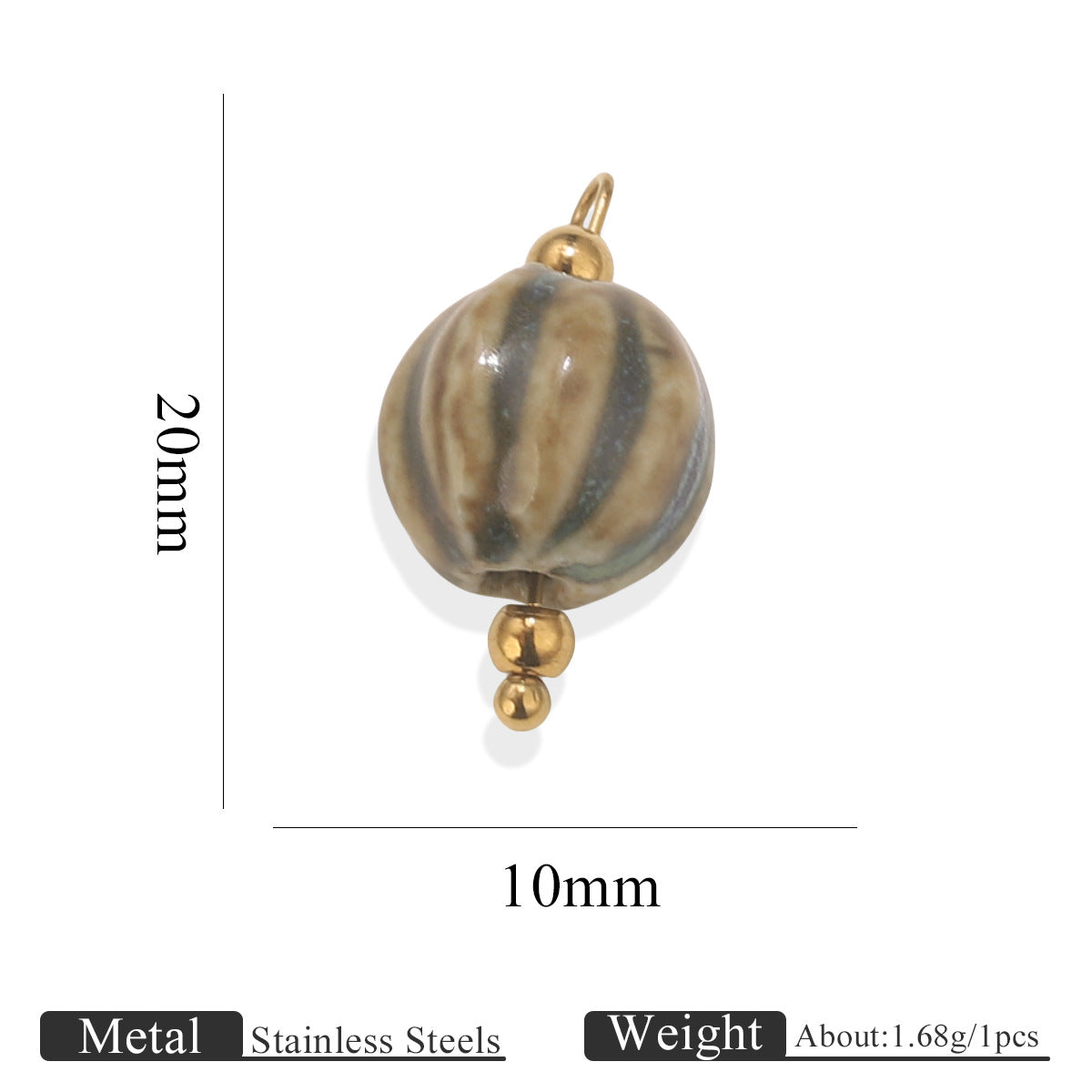 Fashion Vintage Pottery Shell Conch Pendant