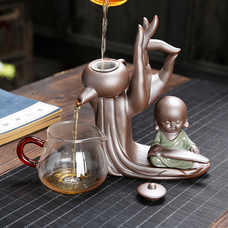 Ebony Ceremony Utensils Purple Sand Tea Set