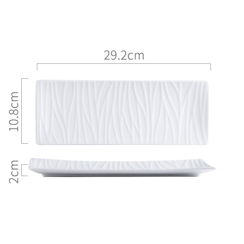Japanese Creative Sushi Plate Pottery Long Plate