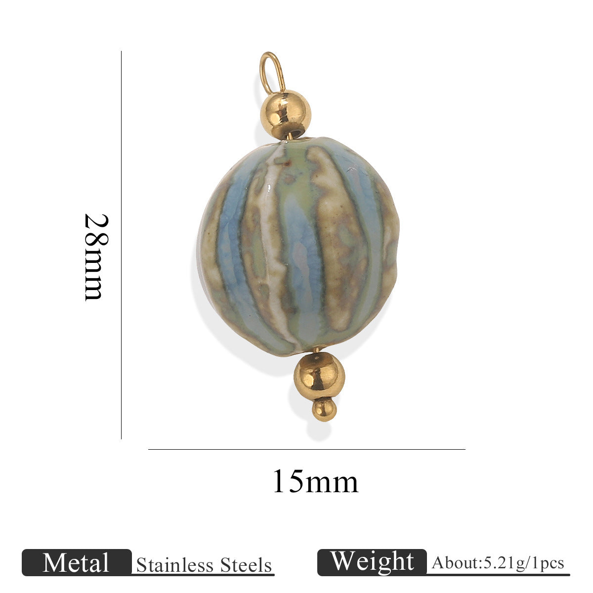 Fashion Vintage Pottery Shell Conch Pendant
