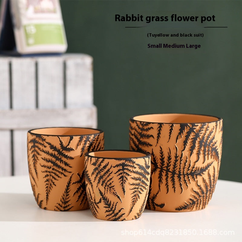 Red Pottery Clay Bohemian Style Succulent Flower Pot