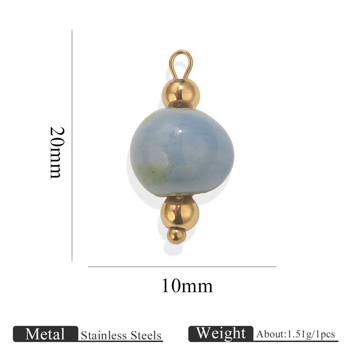 Fashion Vintage Pottery Shell Conch Pendant