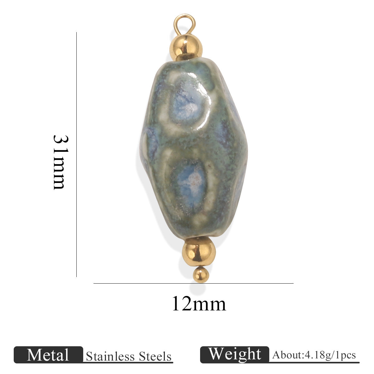 Fashion Vintage Pottery Shell Conch Pendant