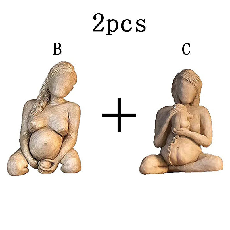 Mother Childbirth Women Statue Resin Crafts Ornaments