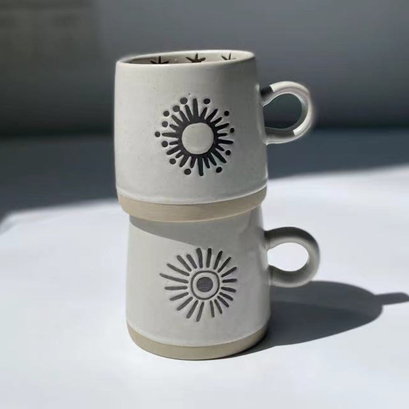 Japanese Style Coarse Pottery Cup Mug Gift