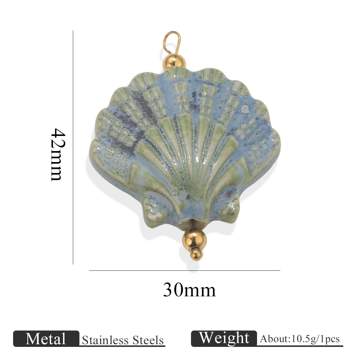 Fashion Vintage Pottery Shell Conch Pendant