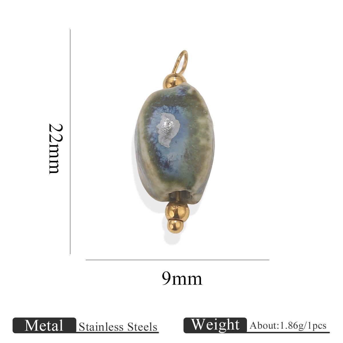 Fashion Vintage Pottery Shell Conch Pendant