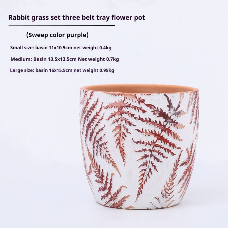 Red Pottery Clay Bohemian Style Succulent Flower Pot