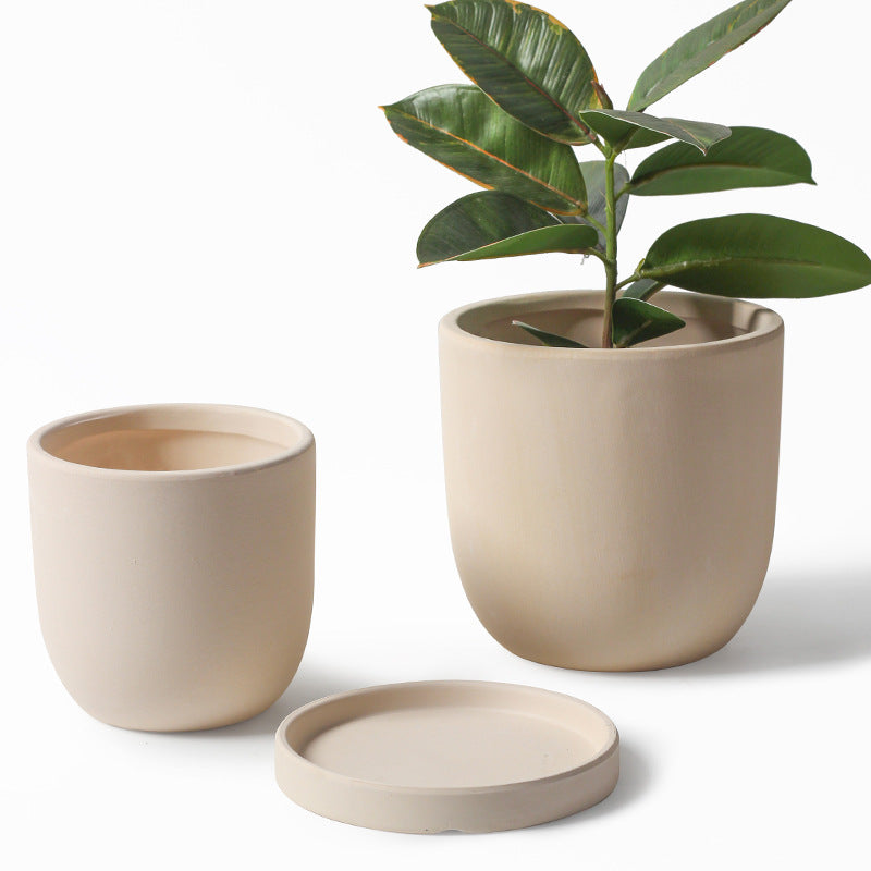 Bisque Fired Ceramic Simple Pottery Pot