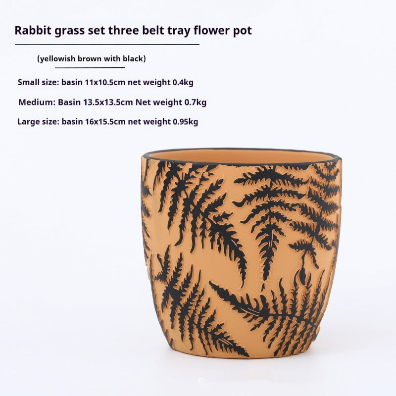 Red Pottery Clay Bohemian Style Succulent Flower Pot