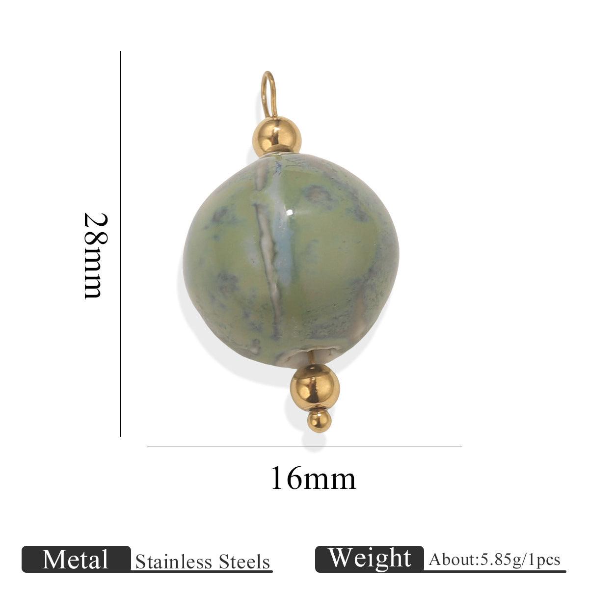 Fashion Vintage Pottery Shell Conch Pendant
