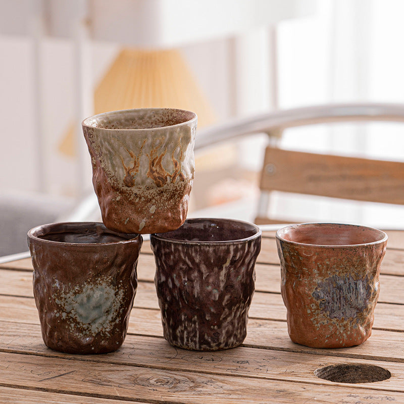 Japanese Style Rough Pottery Antique Tea Cup