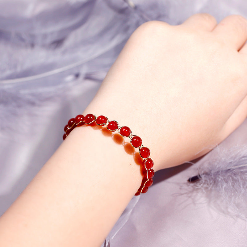 Agate Magnet Bracelet Temperament White All-match Transfer