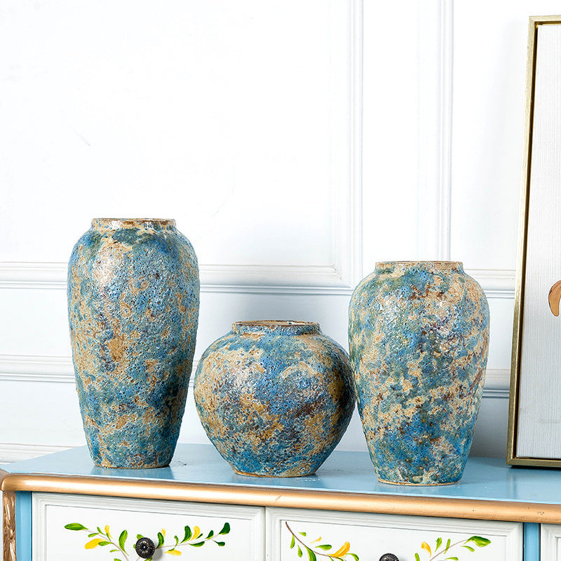 Coarse Pottery Jar Retro And Nostalgic Ceramic Vase