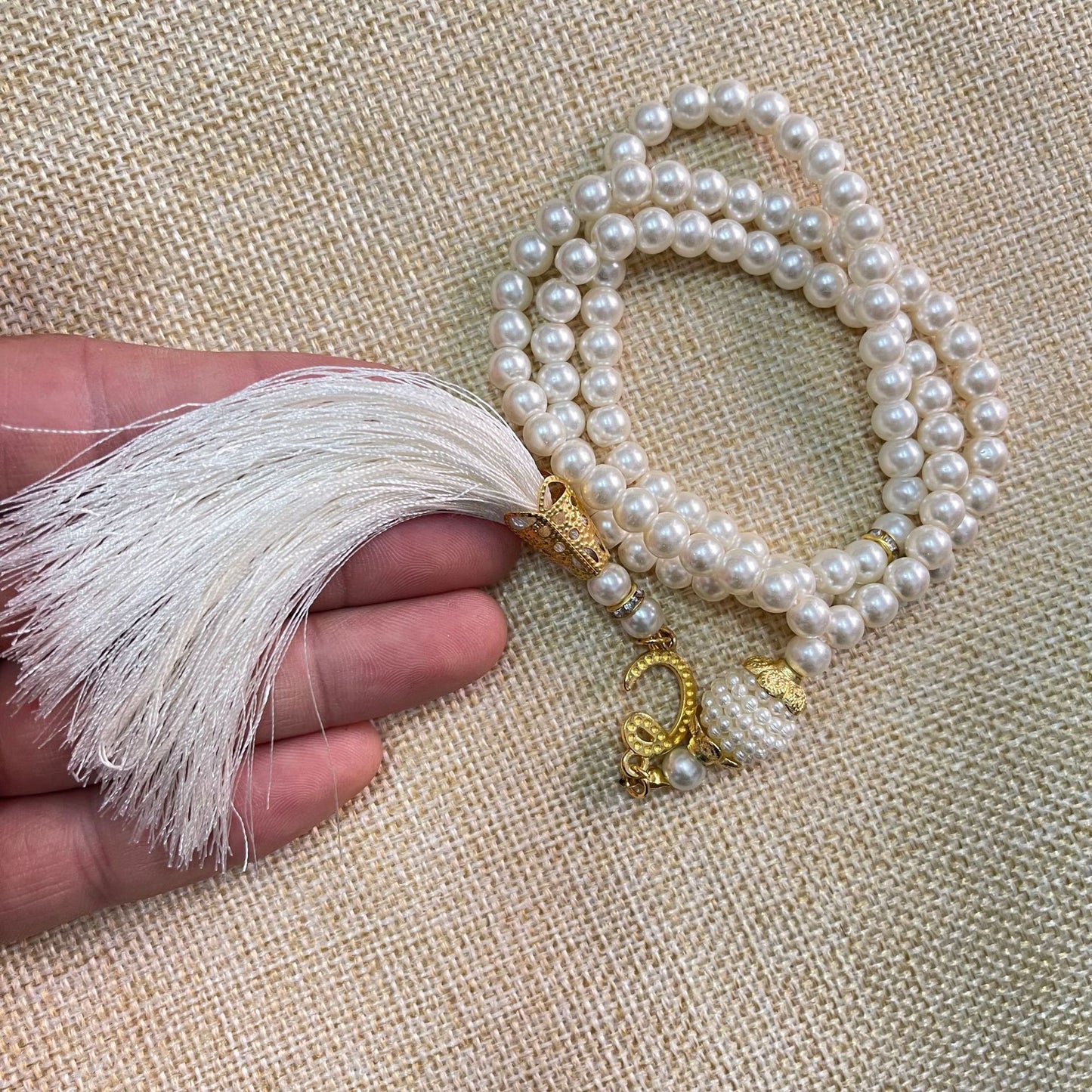 Original Hand String Pendant Glass Imitation Pearl